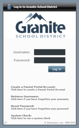 Granite District Portal Login Desktop
