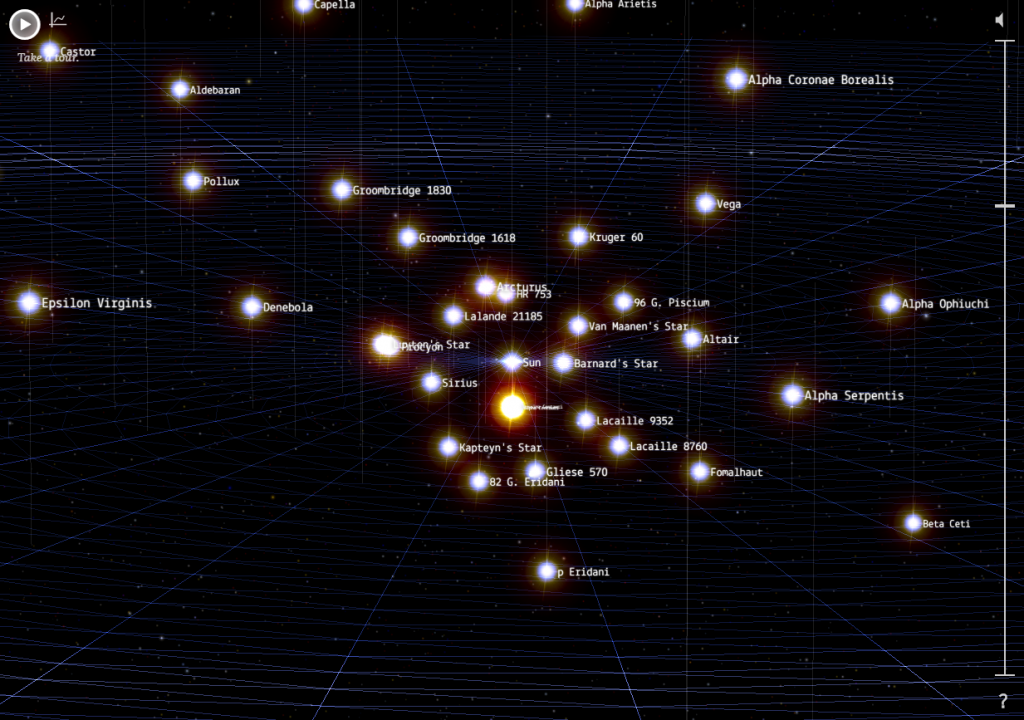 100,000 Stars Chrome Experiment - Screenshot