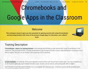 GraniteSD Chromebooks and Google Apps in the Classroom Training Site - Screenshot