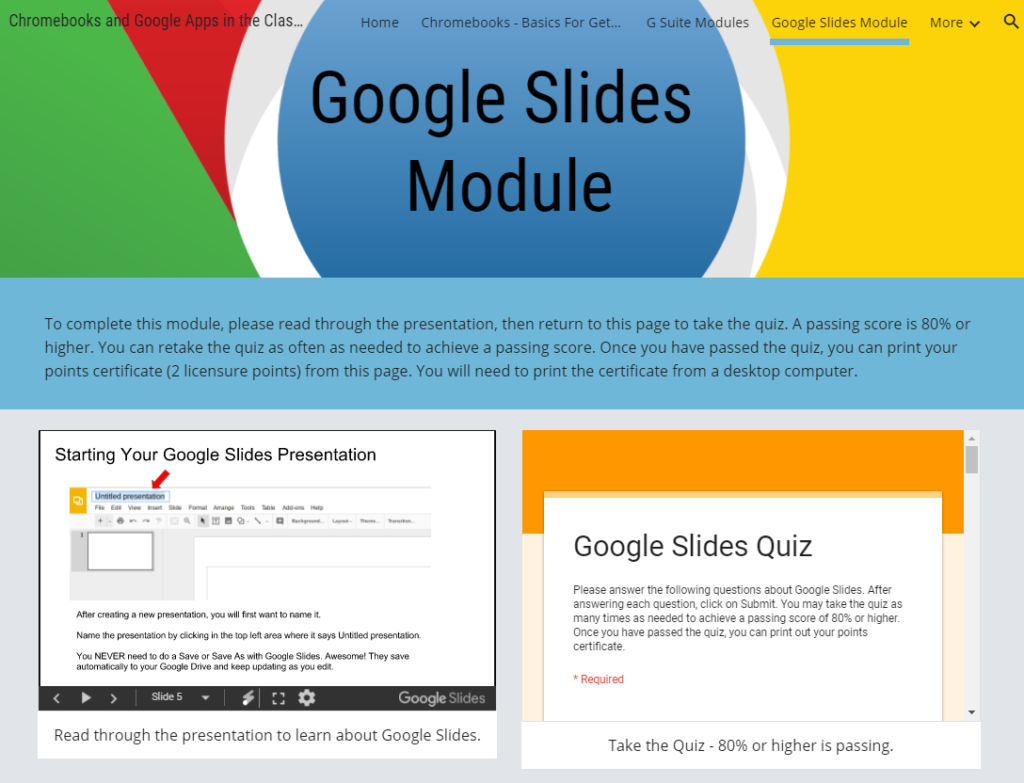 Google Slides Module - Screenshot