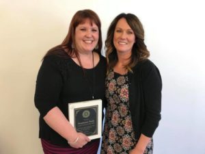 Stephanie Seely, South Salt Lake Rotary Club Teacher of the Year from Granite Connection High School, and Christine Straatman, Principal of Granite Connections High School