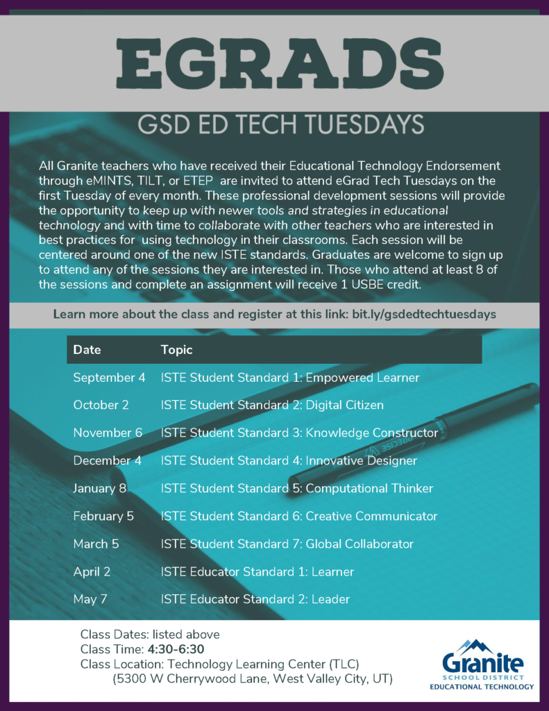 Tech Tuesday Flyer 2018-2019 - Egrads