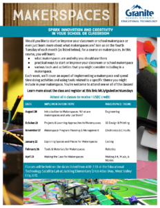 Tech Tuesday Flyer 2018-2019 - Makerspaces