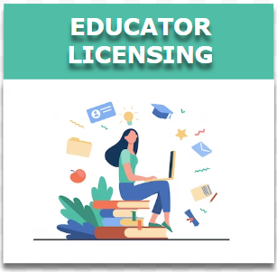 Image linking to educator licensing information