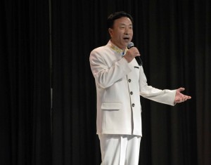 Photo of Beijing singer at Spring Lane Elementary
