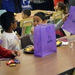 Photo of students eating during Latino Family Night