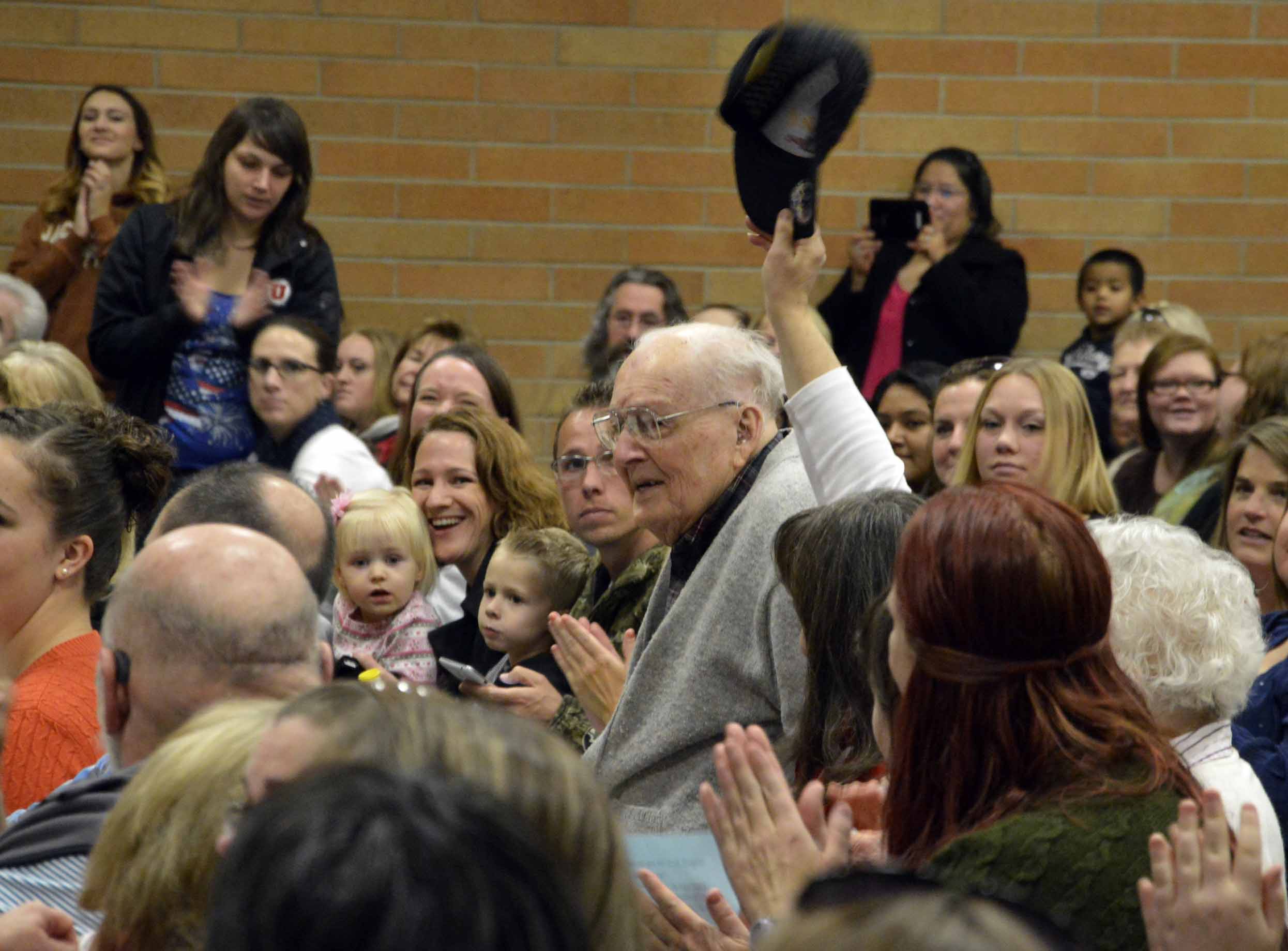 Pleasant Green Elementary salutes 97-year-old veteran during Patriotic Program