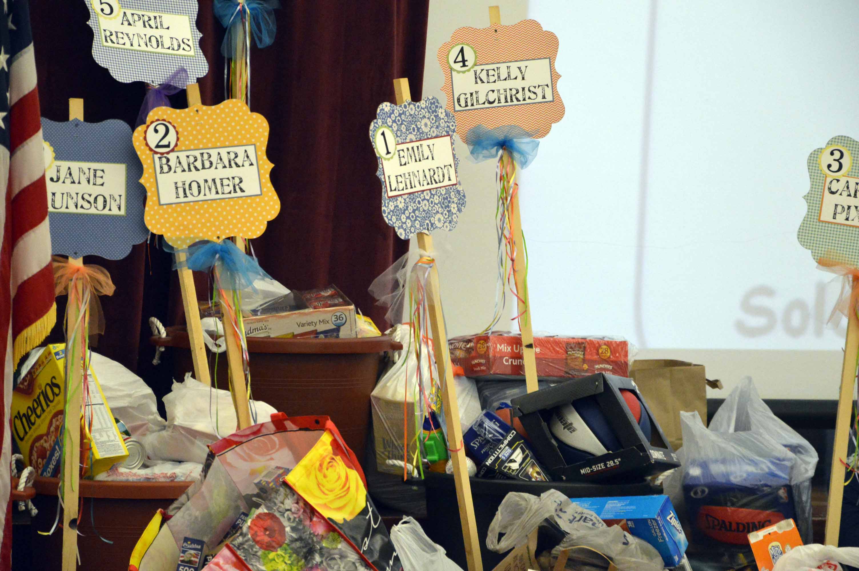 Cottonwood Elementary collects buckets of gifts for Utah soldiers