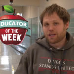 Photo of Trevor Black with Educator of the Week logo