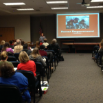 Photo of Deanie Wimmer speaking during Parent Leadership Conference