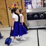 Photo of students dressed in 50s clothing at Lake Ridge Elementary