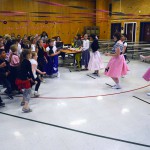 Photo of students dressed in 50s clothing at Lake Ridge Elementary