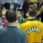Photo of kindergarteners entering Kearns High School