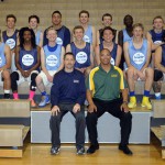 Photo of boys all star basketball team posing for photo