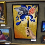 Photo of student artwork at High School Art Show