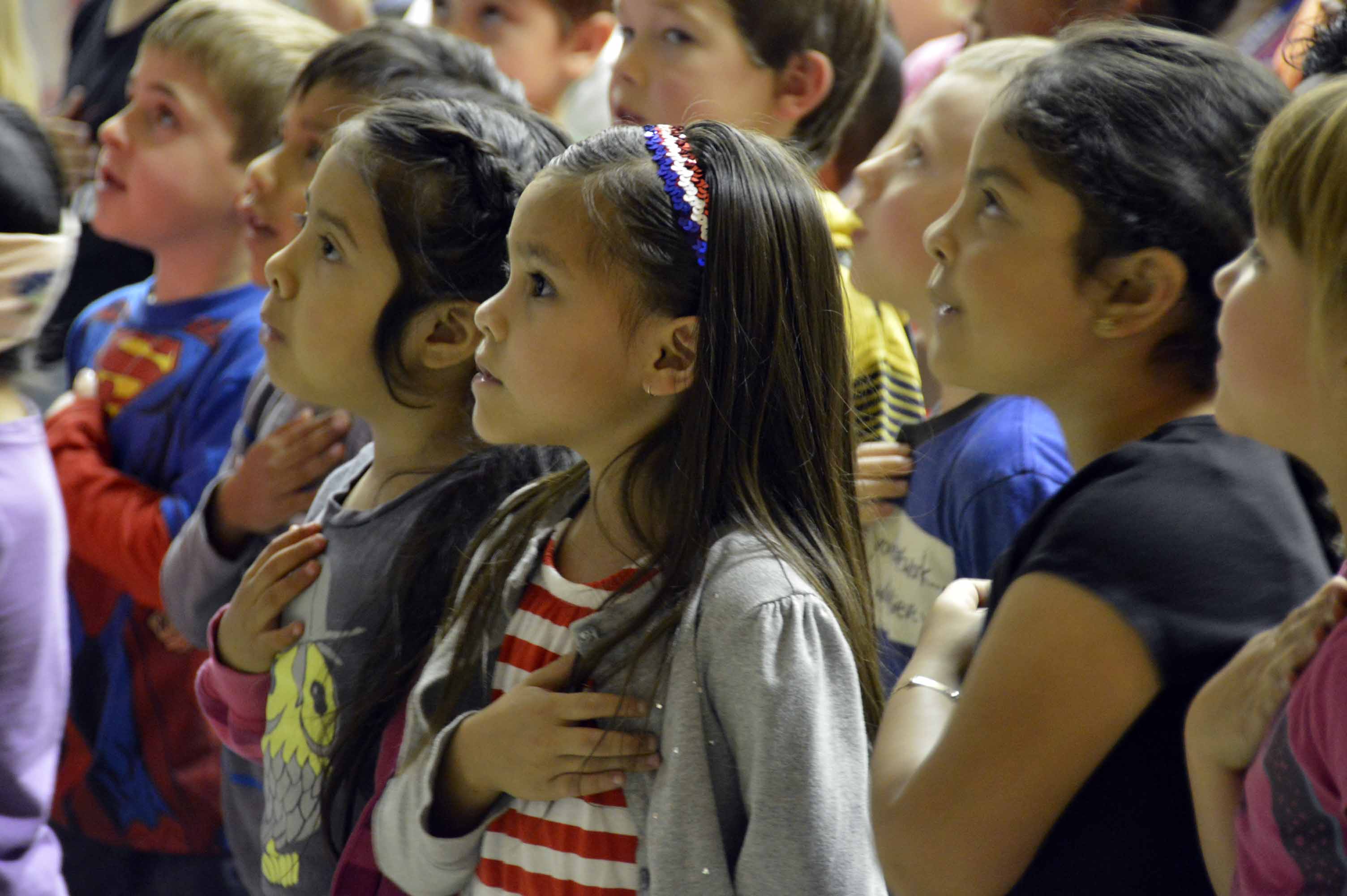 Copper Hills El. students pause to reflect before Memorial Day