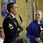 Photo of veteran speaking to Copper Hills Elementary students