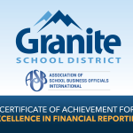 Granite logo with text declaring award for Excellence in Financial Reporting