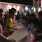 Photo of students getting autographs from Real Monarchs players