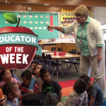 Photo of Lanae Sampson and Educator of the Week logo