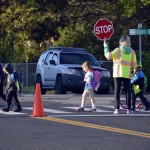 Photo of Magna Elementary students walking to school