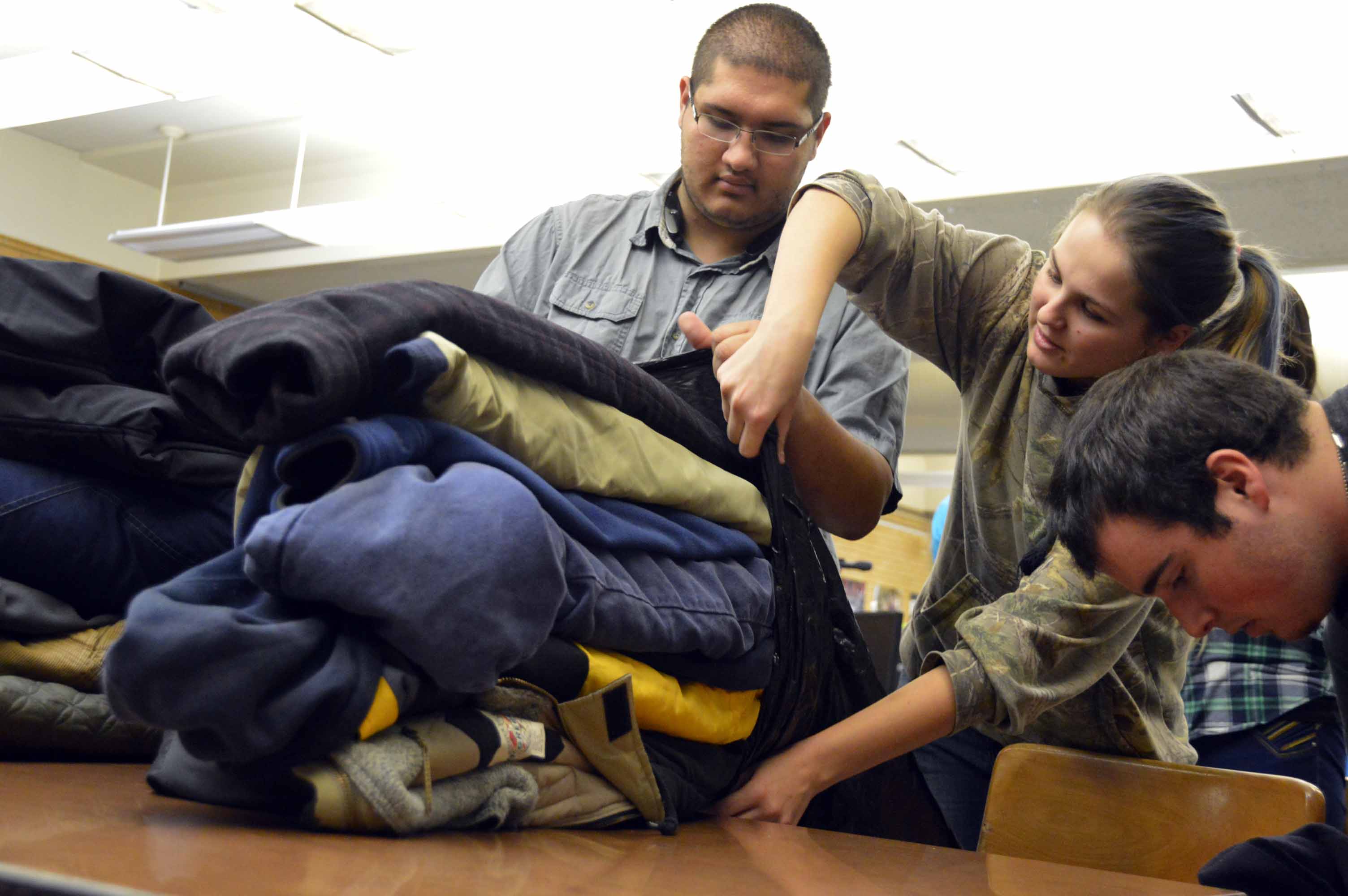 Kearns High students give warmth and winter clothes to their peers
