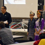 Photo of two students at Native American Cultural Night