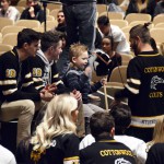 Photo of Cottonwood High SBOs speaking with young child