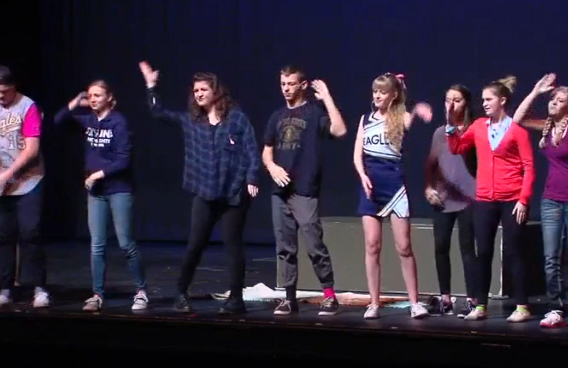 Skyline students use American Sign Language to perform anti-violence play