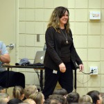 Photo of Oakwood Elementary teacher being announced as Excel Award recipient