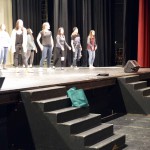Photo of Skyline High ASL students performing scene from play
