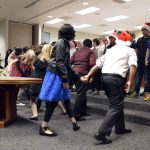 Whittier Elementary students dance and sing during board meeting