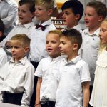Calvin Smith students sing during board meeting