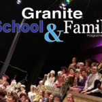 Cottonwood High musical cast members with text 'Granite School & Family Magazine'