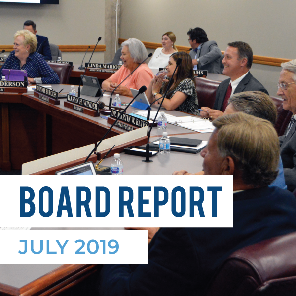 Board Meeting Report – July 2019