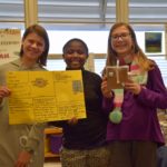 Cottonwood Elementary students holding their science projects