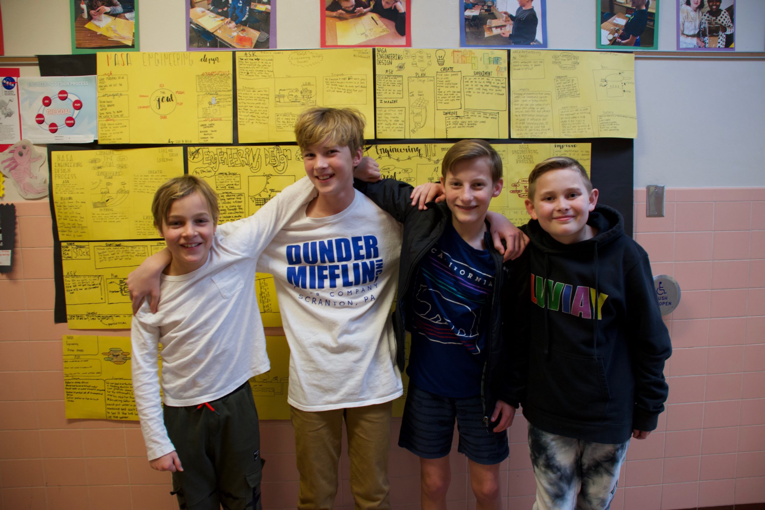 Group of 6th grade students start their own t-shirt company