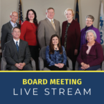 Granite board of education and text 'Board Meeting Live Stream'
