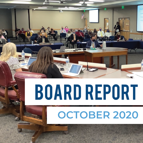 Board Meeting Report – October 2020