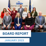 Picture of School Board of Education with text that says Board Report January 2023