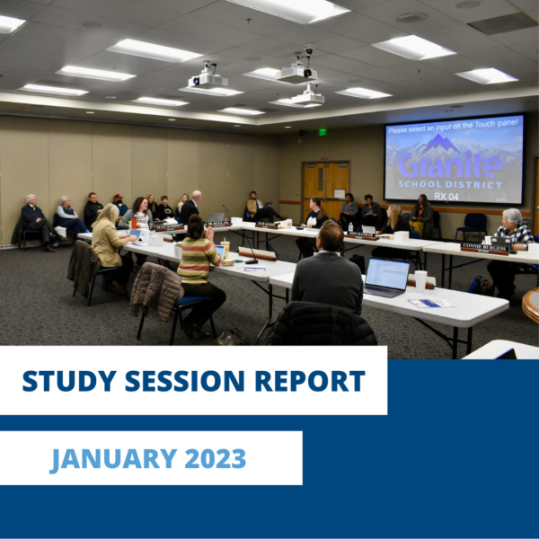 Picture of the Study Session with text that says Study Session Report, January 2023.
