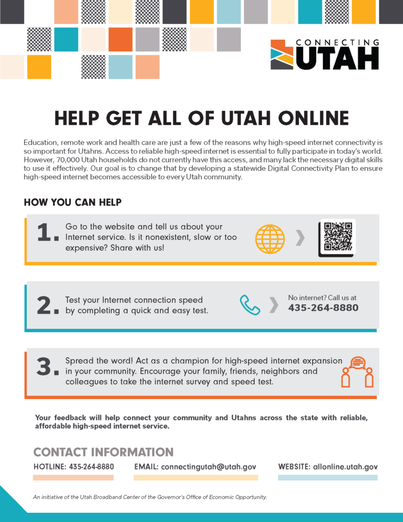 image of PDF "Help Get All of Utah Online" which is linked below