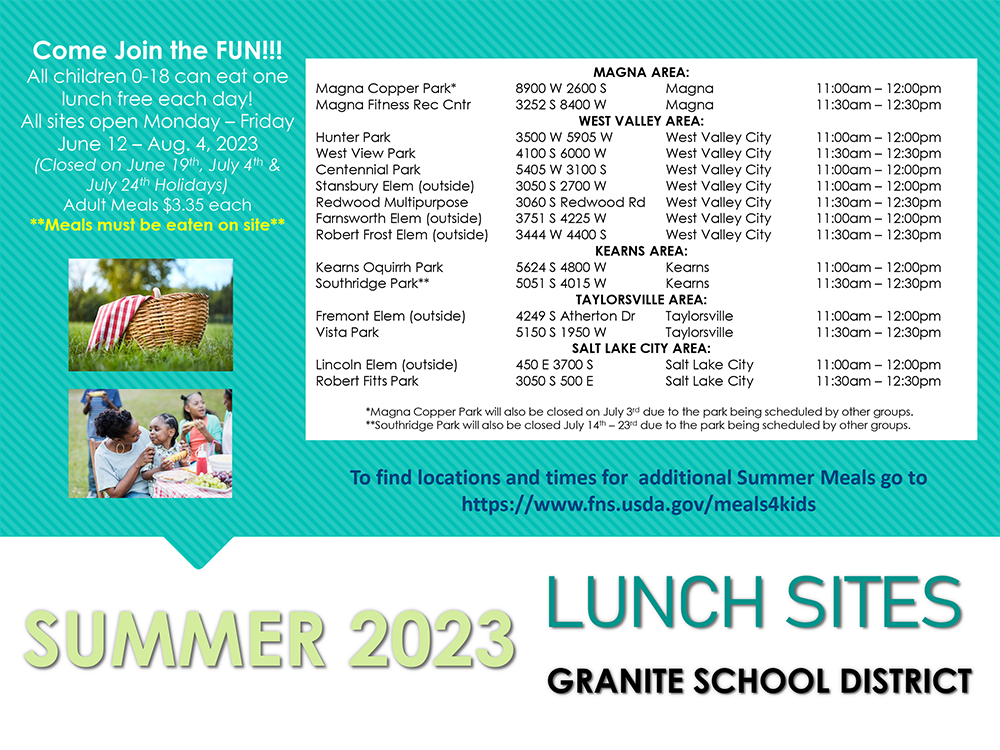 Summer Meal Service Info 2023