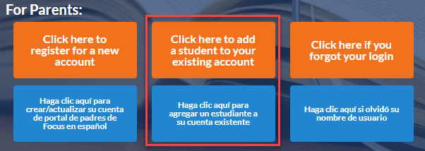 button that reads, "Click
here to add a student to your existing
account"